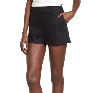 Leith high waisted linen blend shorts